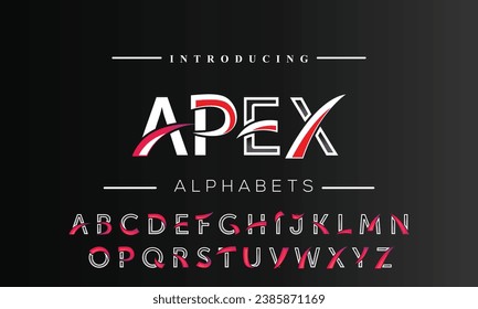 Abstract Fashion font alphabet. Typography typeface uppercase lowercase and number. vector illustration