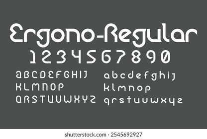Abstract Fashion font vector illustration alphabet. Minimal modern urban fonts Typography typeface uppercase lowercase and number