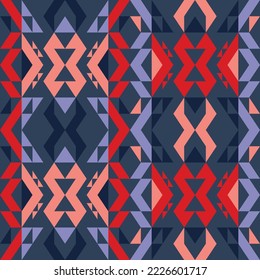 Abstract fashion geometric seamless pattern vector background. 80s fabric design. Digital illustration. 