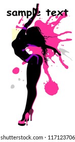 Abstract fashion girl in splashes