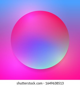 Abstract fashion gradient background with geometric form. Modern colorful minimalistic concept for design cover, banner, poster. Vector digital illustration.