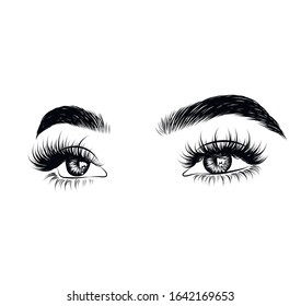 Sleek Fashion Illustration Eye Luxe Makeup Stock Vector (royalty Free 