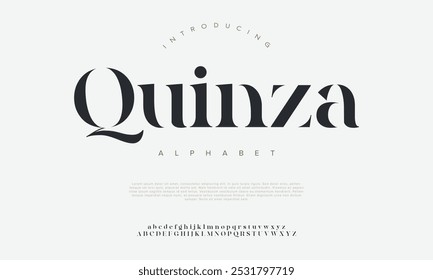 Abstract Fashion logo alphabet. Minimal modern urban fonts for logo, brand etc. Typography typeface uppercase lowercase and number. vector illustration
