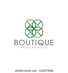 Abstract fashion logo template