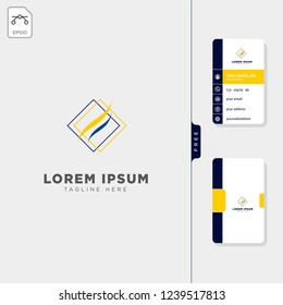abstract fashion minimal logo template vector illustration free business card design template