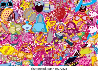 Abstract Fashion Party Background (vector)