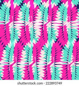 Abstract fashion pattern with palm leaves .