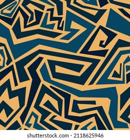 Abstract fashion pattern. Seamless oriental vector background. Ethnic vector illustration.