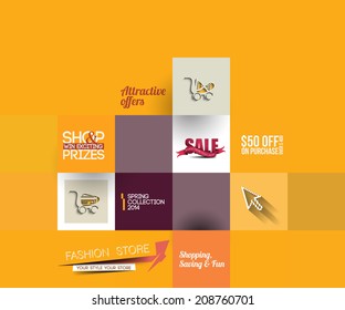 Abstract Fashion Sale Poster Template For Advertising Use