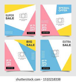 Abstract fashion sale social media stories vector

