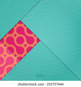 abstract fashion wallpaper with colorful paper pages. contemporary, geometric background design
