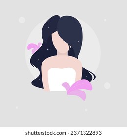 Abstract Fashion Woman Faceless Portrait Beauty Logo Isolated Vector