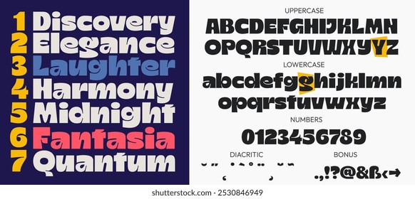 Abstract fashionable alphabetic font. Sans. Minimalistic modern urban fonts for logos, brands, etc. High-quality typographic font in upper and lower case, with numbers and diacritics. Vector.