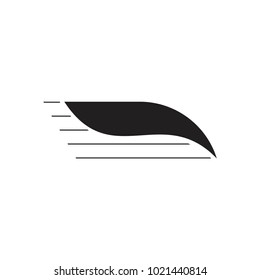 Abstract Fast Feather Unique Logo Vector