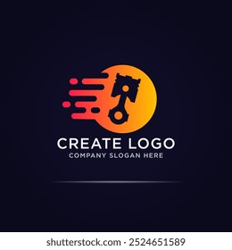 abstrato rápido pistão logotipo automotivo