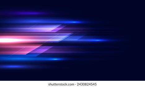 Abstract fast speed movement background. Dynamic motion speed of light. Futuristic digital technology concept, big data, connection. Pattern for banner or poster design background. Vector eps10.