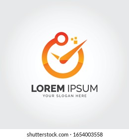 Descripción de la tecnología rápida Vigilancia rápida Diseño del logotipo de la empresa Elementos gráficos Plantilla - Logotipo deportivo