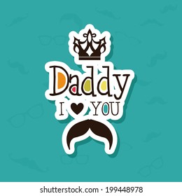 abstract father's day background with some special objects
