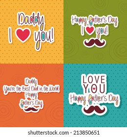 Abstract father's day background with some special objects