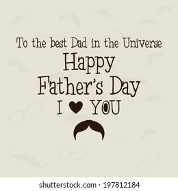 abstract father's day background with special objects