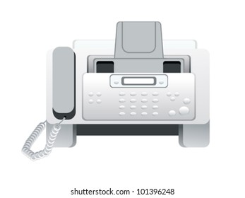 Abstract Fax Machine Icon Vector Illustration