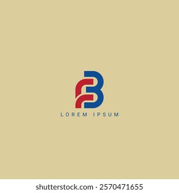 Abstract FB, BF Letters Logo Initial Based Monogram Icon Vector