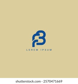 Abstract FB, BF Letters Logo Initial Based Monogram Icon Vector