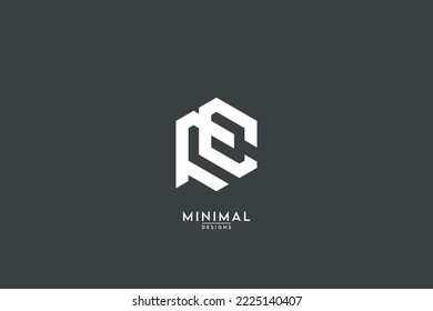 Abstract FE, EF, F, E Letters Logo Monogram icon.