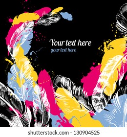 Abstract feather background