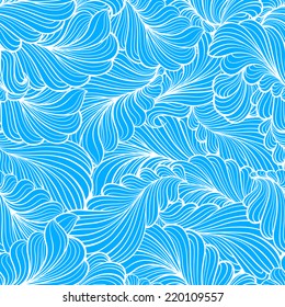 Abstract feather elements seamless pattern