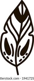 Abstract feather, illustration, vector on a white background