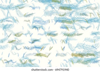 Abstract feather illustrations background. Cartoon style vector graphic.