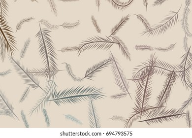 Abstract feather illustrations background. Cartoon style vector graphic.