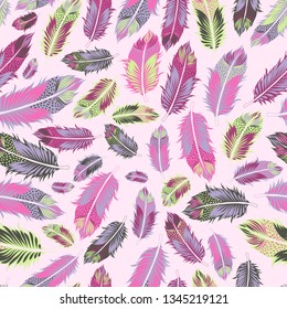 Abstract Feather pattern.Birds Feather  Abstract Print.Seamless Feather Pattern.Perfect for fabrics,stationary products,interior products,package backgrounds, gift wrap,greeting card background