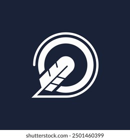 Pluma abstracta Pluma Tech Logo
