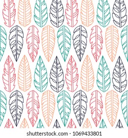 abstract feather seamless pattern