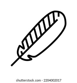 abstract feather soft fluffy line icon vector. abstract feather soft fluffy sign. isolated contour symbol black illustration