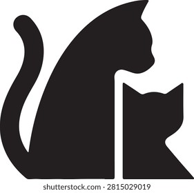 Abstract feline form in stark contrast conveying enigmatic charm for branding and digital design projects.