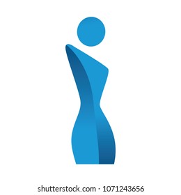 abstract female figure. logo element