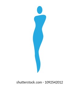 abstract female figure. logo element