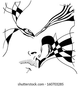 Abstract female portrait