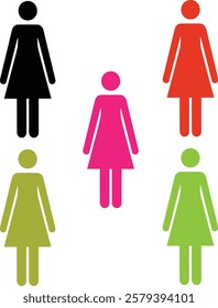 Abstract Female Symbol Design Set