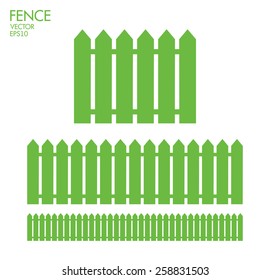 Abstract fence. Icon set. Vector illustration