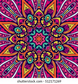 Abstract festival Mandala background. Ethnic floral paisley pattern