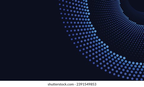 Abstract festival spiral vortex style dark blue gradient background for your creative project.