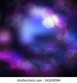 Abstract festive background with bokeh defocused lights