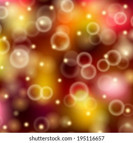 Abstract festive background with bubbles, bokeh for design.  Vector colorful illustration EPS 10.