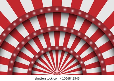 Abstract festive background. Circus stage white lines and spotlights.