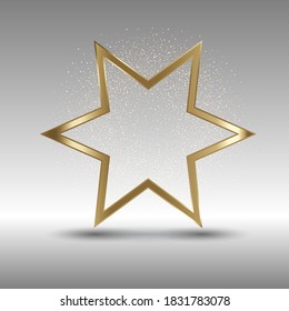 Abstrakter festlicher Hintergrund mit goldenem Stern und glänzender