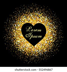 abstract festive background for postcard with heart for Valentine's Day. Vector illustration